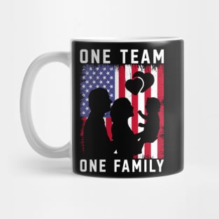 One Team One Family, Family Day Gift, Gift for Mom, Gift for Dad, Gift for Son, Gift for Daughter Mug